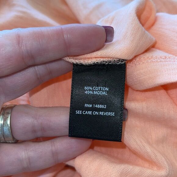 Torrid Babydoll Knit Smocked Off Shoulder Blouse Flare Sleeve Peach 2X - Picture 3 of 3